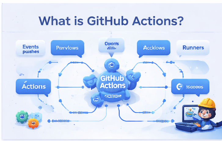 GitHub Actions Complete Guide: Automating CI/CD Pipelines - CI/CD pipeline diagram